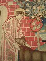 Saint Vaast et l'ours; tapisserie; 2eme moitie du 15eme; musee d'Arras